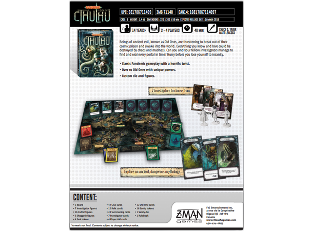 Pandemic Reign of Cthulhu Brädspel 